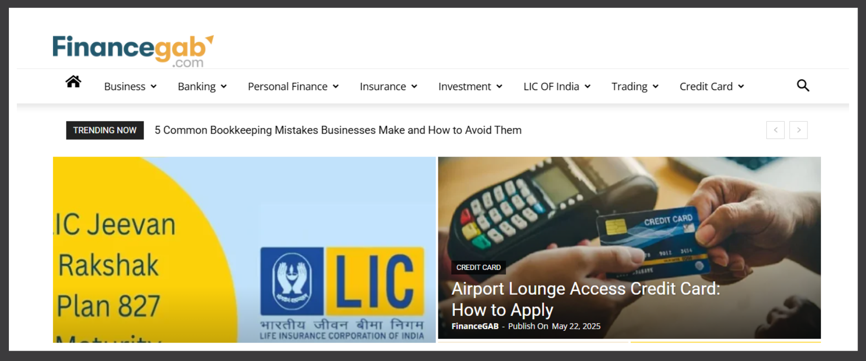 Adzynix:  - Financegab banner