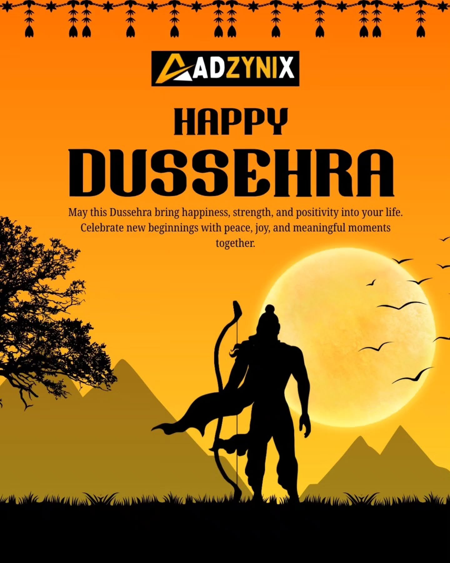 ✨ Happy Dussehra from Adzynix! 🏹🔥

May this Dussehra inspire you to conquer challenges…
